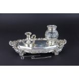 A Victorian silver desk stand Robinson, Edkins and Aston, Birmingham 1841,