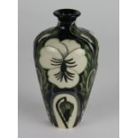 A Moorcroft Pansey pattern vase c.