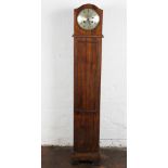 A rosewood and stained pine grandmother clock,
