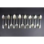 A set of six fiddle pattern teaspoons, John Whiting, London 1853,