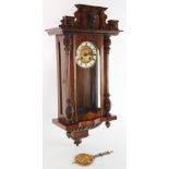 A walnut and beech Vienna regulator,