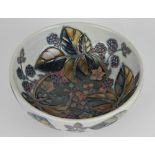 A Moorcroft Bramble pattern bowl, c.