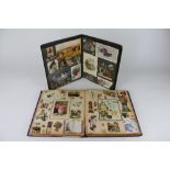 Two late Victorian scrap albums, each enclosing various colour lithograph images of children,