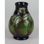 A Moorcroft Apples pattern vase, c.