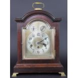 An early 20th century walnut bracket clock,