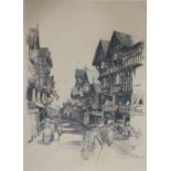 Four hand coloured prints after Marjorie Bates, Views of Chester, titled in pencil, 19.