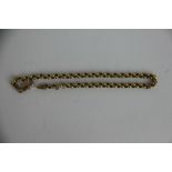 An 18ct yellow gold belcher link bracelet, lobster clasp stamped '375', 20.5cm long, weight 3.