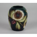 A Moorcroft Albany pattern trial vase dated 2-10-00, of tapering ovoid form,