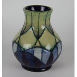 A Moorcroft Indigo pattern vase c.