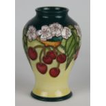 A Moorcroft Cherries pattern vase, c.
