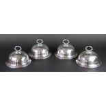 A set of four silver plated dish covers with engraved arms for 22 The Cheshire Regiment,