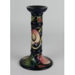 A Moorcroft Queen's Choice pattern candlestick, circa 2000,