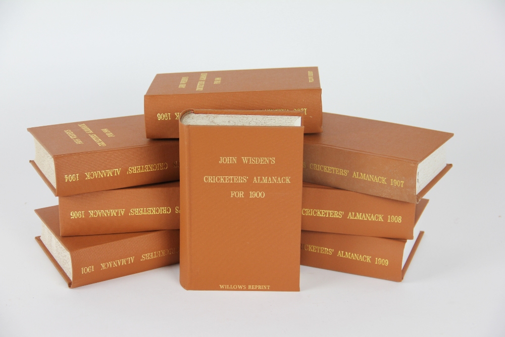 WISDEN CRICKETERS ALMANACKS, eight editions,