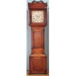 A George III oak and mahogany longcase clock by William Evans of Shrewsbury,