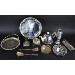 A large collection of silver plate and chromium plated wares, to include tea pots, hot water pots,
