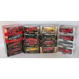 A collection of sixteen Burago boxed die-cast model Ferrari, to include an F40 Evolution (1992),