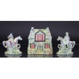 A 19th Century Staffordshire lustre flatback model of a house,