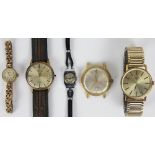 Five assorted wristwatches,