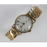 A 9ct yellow gold Omega wristwatch,