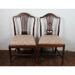 Six assorted George III dining chairs,