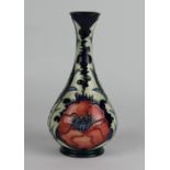 A Moorcroft Poppy pattern vase, c.