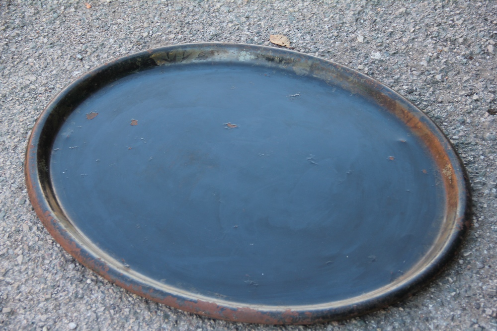 A 19th century toleware oval tray 76cm, - Image 2 of 2