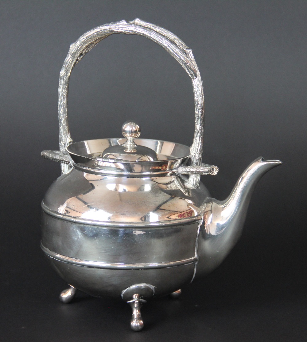 A James Dixon & Sons silver plated teapot, pattern number 8795,