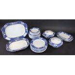 A 19th Century Copeland Late Spode blue and white part dinner service,