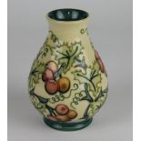 A Moorcroft Holly pattern vase c.