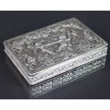 A German silver box, early 20th century,