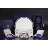 A Royal Worcester Prince Regent pattern coffee can and saucer,