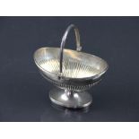 A late Victorian silver sugar basket, Henry Stratford Ltd, London 1897,