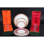 A collection of Royal Worcester china, to include; a platinum 25th anniversary cake stand,