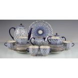 A Russian USSR twenty two piece tea service,