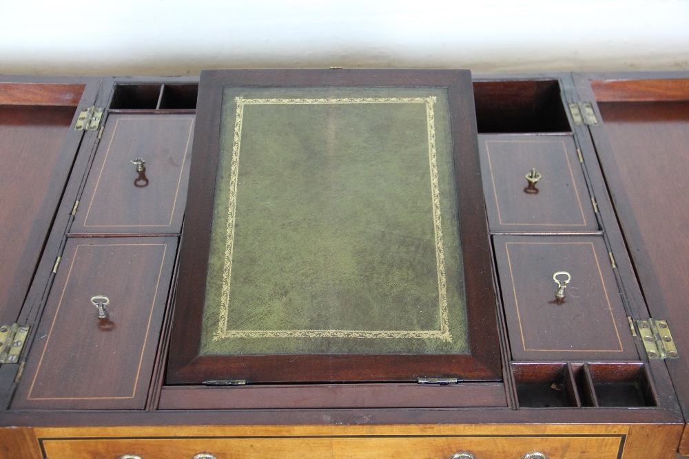 A Regency inlaid mahogany Gentleman's writing desk or poudreuse, - Image 4 of 4