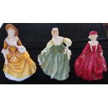 A collection of ceramics and glass, to include; Royal Worcester Grandmother's Dress 3081,