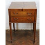 A Regency inlaid mahogany Gentleman's writing desk or poudreuse,