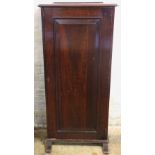 An early 20th Century stained pine Gentleman's hanging cabinet,