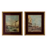 COPPIA STAMPE a colori "Venezia". XX secolo Misure: cm 37 x 46