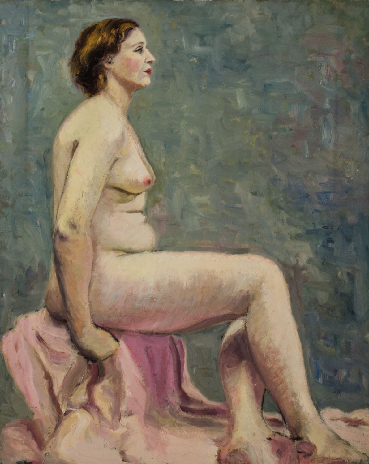 OLIO su tela "nudo femminile". Primi '900 Misure: cm 65 x 81