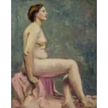 OLIO su tela "nudo femminile". Primi '900 Misure: cm 65 x 81