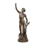 SCULTURA in bronzo "Pax Labor". Francia fine XIX secolo Misure: h cm 55