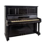 PIANOFORTE in legno ebanizzato. XX secolo Misure: cm 144 x 68 x h 133