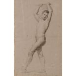 SALVATORE LO FORTE (Palermo 1809 - 1885) GESSETTO (STUDIO) "nudo maschile".  Misure: cm 34,5 x 52,5