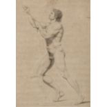 SALVATORE LO FORTE (Palermo 1809 - 1885) GESSETTO (STUDIO) "nudo maschile".  Misure: cm 40 x 57