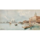 V. CREPALDI ACQUARELLO "Venezia". XX secolo Misure: cm 61 x 37