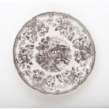 PIATTO in ceramica. Inghilterra primi '900 Misure: diametro cm 24