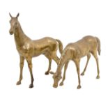 NINO GERACI (Palermo 1900 - 1980) COPPIA SCULTURE in bronzo raffiguranti "cavalli".  Misure: cm 68 x