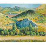 GIUSEPPE CARI' (Sambuca di Sicilia) OLIO su tela "paesaggio". XX secolo Misure: cm 60 x 50