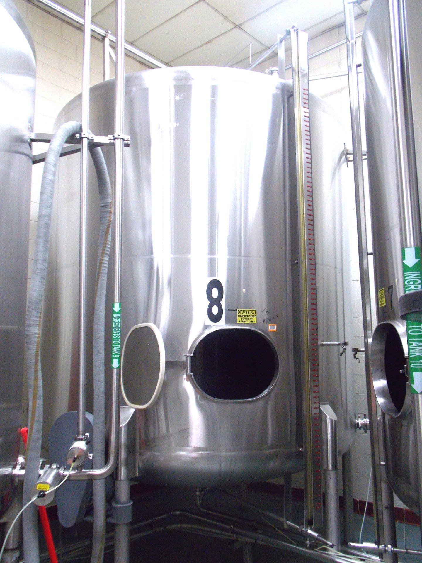 Cherry Burrell 4800 Gallon SS Mixing Tank s/n-NA Stainless Steel Construction #4 Finish Inside, Side - Image 8 of 8